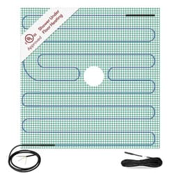 WarmlyYours TempZone Shower Mat, 120V, 32 x 32 in. with Center Drain Hole