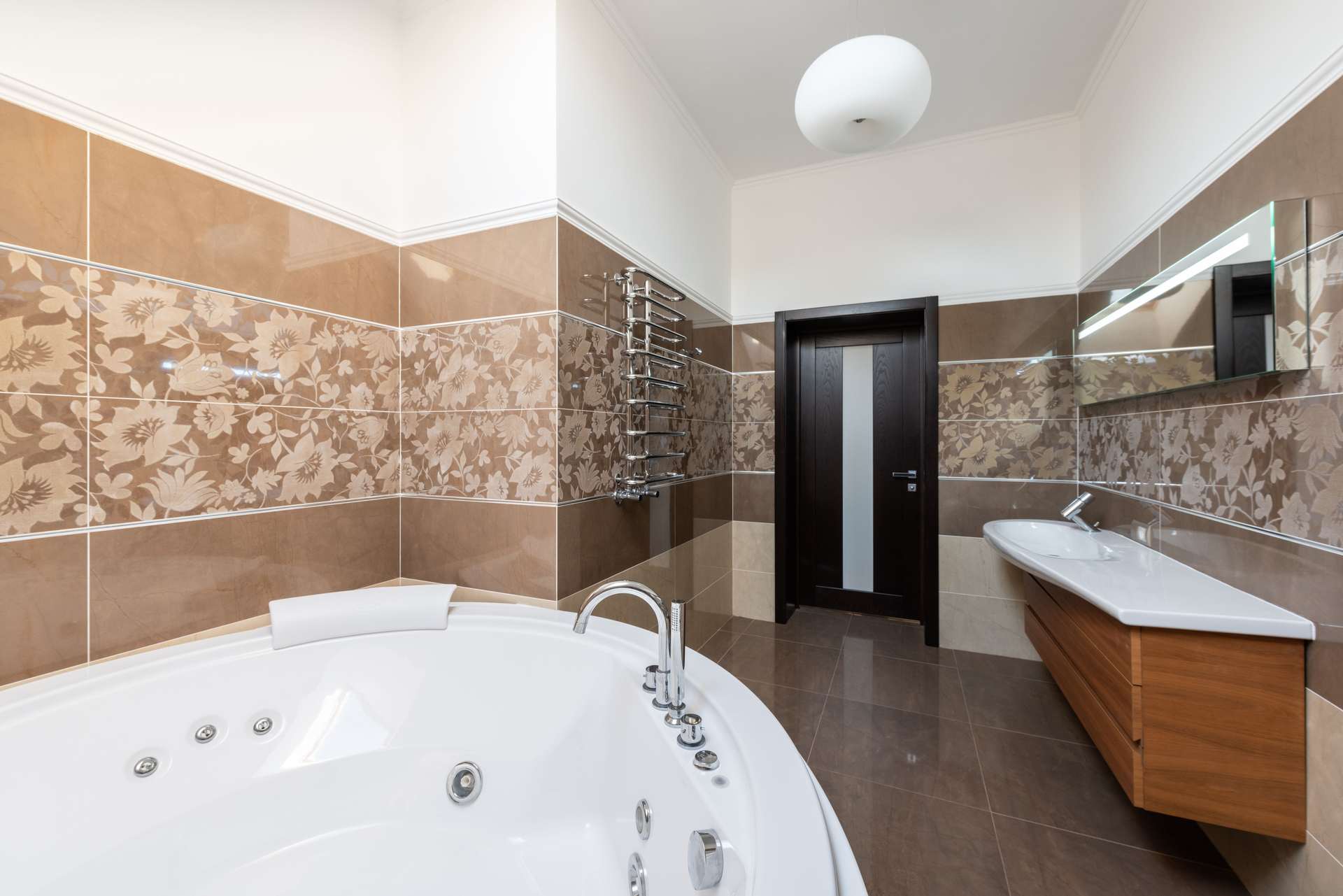 A clean modern bathroom interior