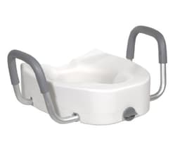 Drive Medical Premium Plastic Raised Elongated Toilet Seat with Lock