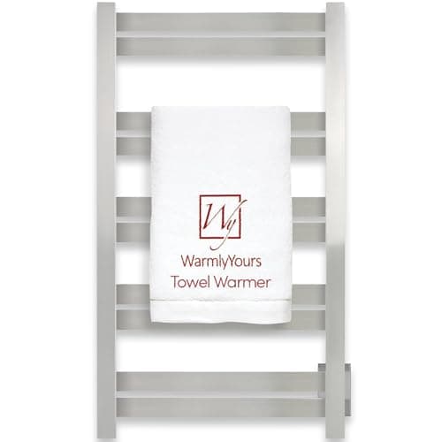 WarmlyYours Grande 10 Towel Warmer, Brushed, Hardwired, 10 Bars