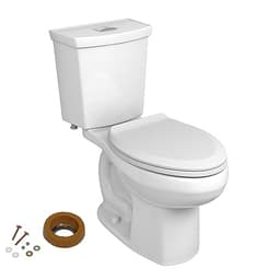 American Standard H2Option Two-Piece Dual Flush Chair Height Elongated Toilet with Seat and Wax Ring
